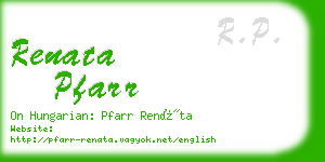 renata pfarr business card